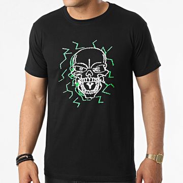 Mac Tyer Untouchable - Maglietta Electric Skull Nero Verde