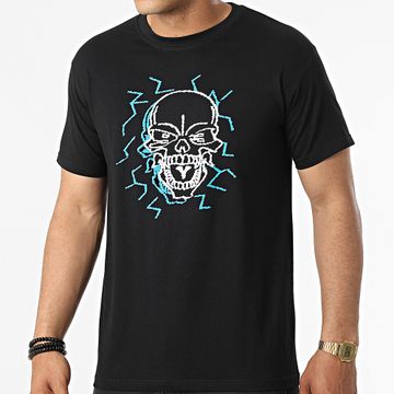 Mac Tyer Untouchable - Maglietta Electric Skull Nero Blu