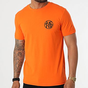 Dragon Ball Z - Maglietta Goku Kanji Petto Arancione Nero