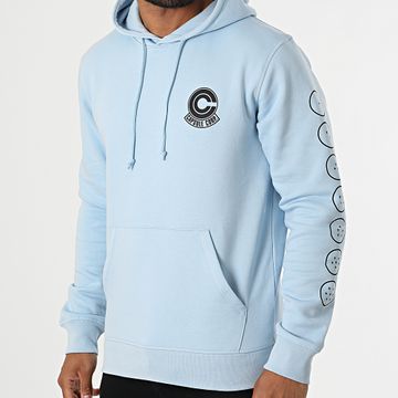 Dragon Ball Z - Felpa con cappuccio Capsule Corp Sky Blue Black