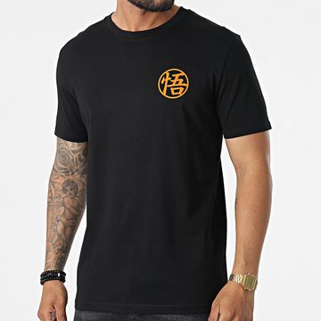 Dragon Ball Z - Maglietta Petto Goku Kanji Nero Arancione