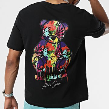 Teddy Yacht Club - Tee Shirt Oversize Serie Aloha Grande Indietro Nero