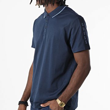 Guess - M2YP25-KARS0 Polo a manica corta con strisce blu navy