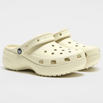 Crocs - Zoccolo con piattaforma classica da donna Beige