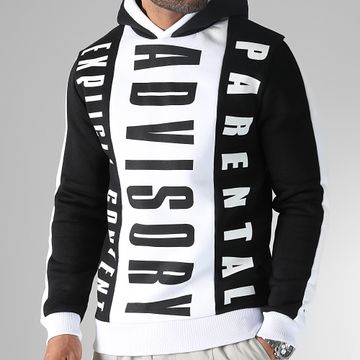 Parental Advisory - Felpa con cappuccio con logo frontale nero