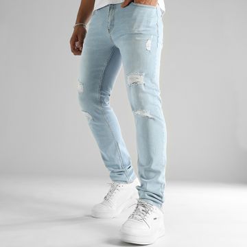 LBO - Jeans regular fit con lavaggio Destroy 2676 Blu Denim