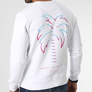 Luxury Lovers - Felpa con girocollo Vice City Los Angeles Bianco