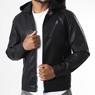 Only And Sons - Santonio Giacca nera con cappuccio e zip