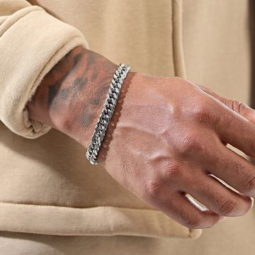 LBO - Braccialetto d'argento a maglie chiuse da 8 mm