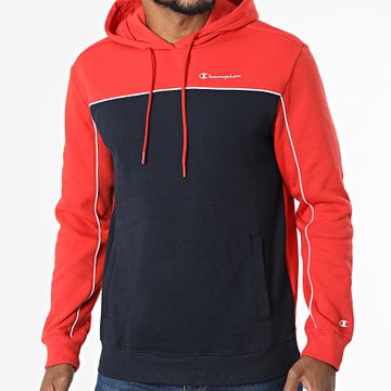 Champion - Felpa con cappuccio 217850 blu navy arancione