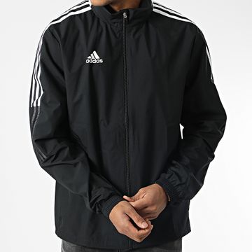 Adidas Sportswear - GH4466 Giacca nera con cappuccio e zip