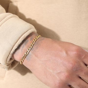LBO - Bracciale Figaro a maglie d'oro da 5,5 mm