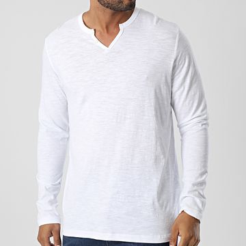 Produkt - Tee Shirt Manica lunga Colletto tunisino Bianco