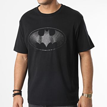 DC Comics - Tee Shirt Oversize Large Glitter Logo Nero