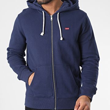 Levi's - Felpa con cappuccio e zip 34584 blu navy