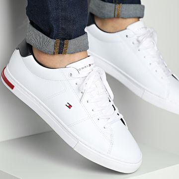 Tommy Hilfiger - Sneakers Essential con dettaglio in pelle 4047 Bianco