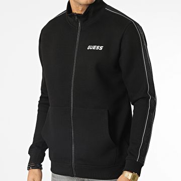 Guess - Giacca con zip e strisce Z2YQ10-KB3P2 Nero