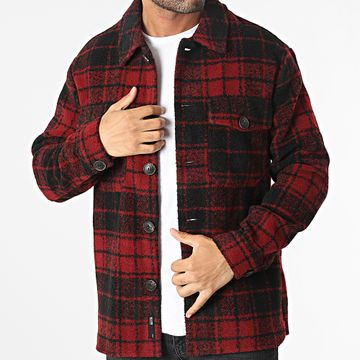 Only And Sons - Camicia Cane Check Rosso Nero