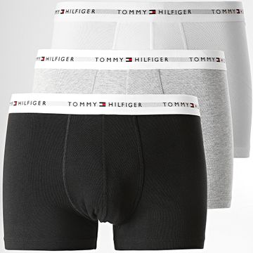 Tommy Hilfiger - Set di 3 boxer Signature 2761 nero bianco grigio erica