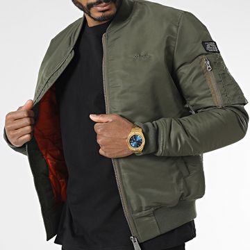 Schott NYC - Giacca Bomber Airforcers Slim Fit Verde Khaki