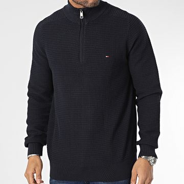 Tommy Hilfiger - Spring Grid 1352 Maglione con scollo a cerniera in stile marinaro