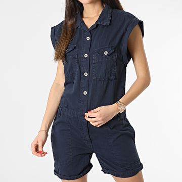 Classic Series - Playsuit donna in denim blu navy