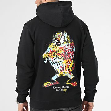 Looney Tunes - Taz Graff Felpa con cappuccio nero