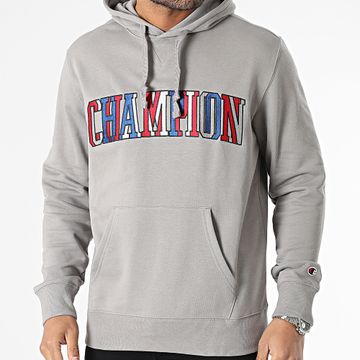 Champion - Felpa con cappuccio 218508 Grigio