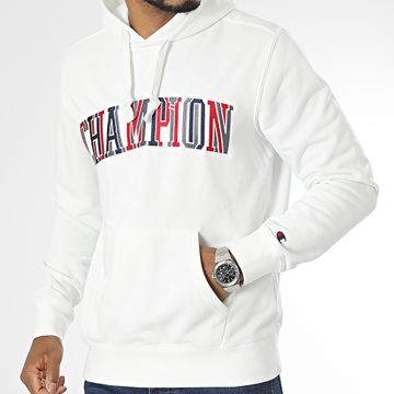 Champion - Felpa con cappuccio 218508 Bianco