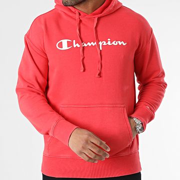 Champion - Felpa con cappuccio 218600 Rosso