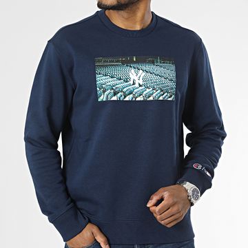 Champion - Felpa girocollo 218920 New York Yankees Blu Navy
