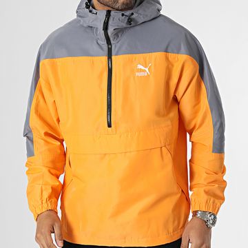 Puma - Giacca con cappuccio Outdoor 538364 Arancione Grigio