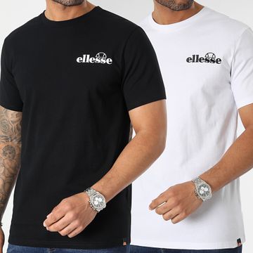 Ellesse - Set di 2 magliette Bourne 2 SLB19568 Nero Bianco