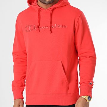 Champion - Felpa con cappuccio 218486 Rosso