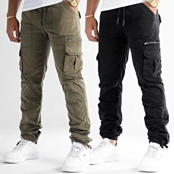 LBO - Set di 2 pantaloni cargo 1070546 Khaki Verde Nero