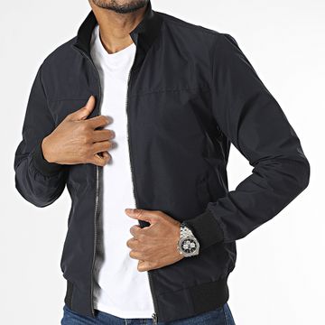 Kymaxx - Giacca con zip blu navy