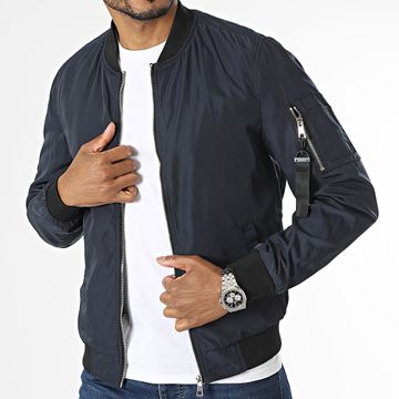 Kymaxx - Giacca bomber blu navy