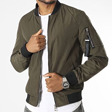 Kymaxx - Giacca bomber verde kaki