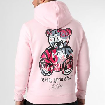 Teddy Yacht Club - Felpa con cappuccio Art Series Rosa Pastello