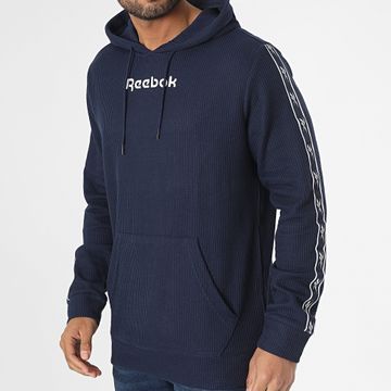 Reebok - Reebok Identity Vector Tape Felpa con cappuccio HZ3369 Blu navy