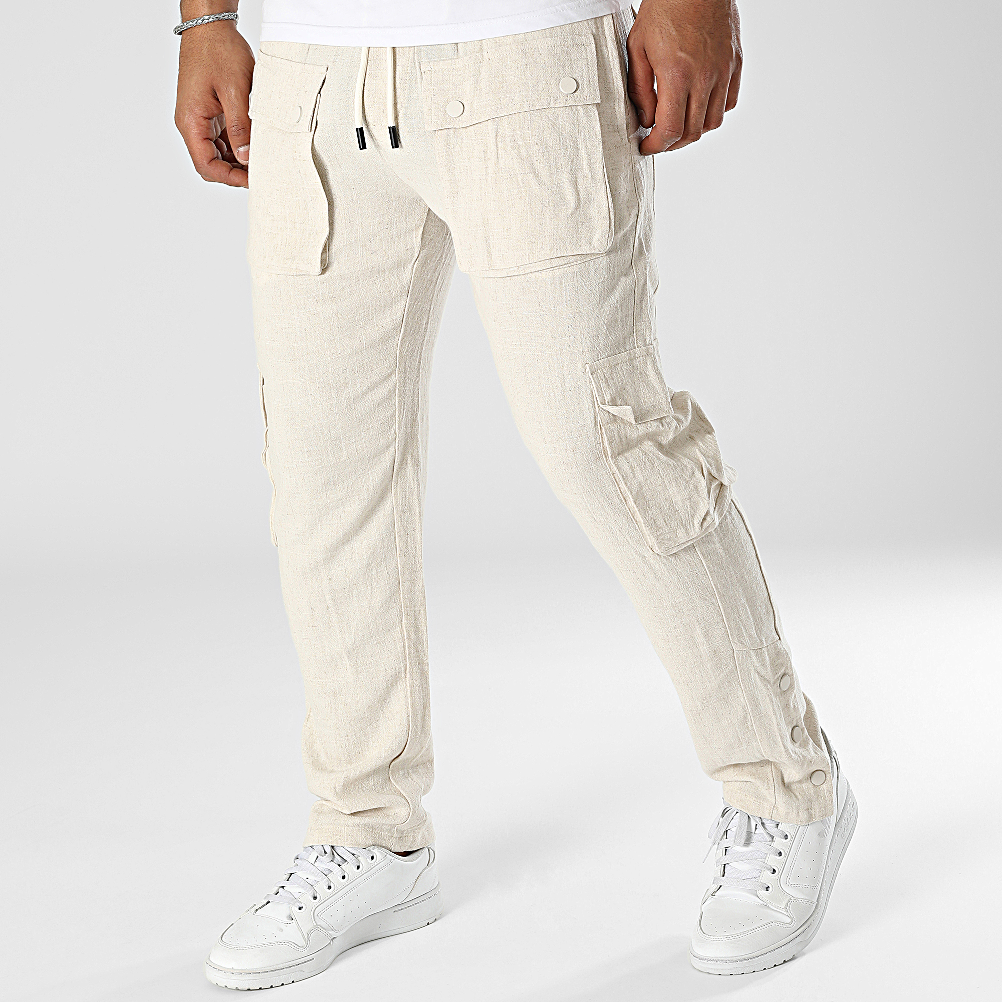John H - Pantaloni cargo beige