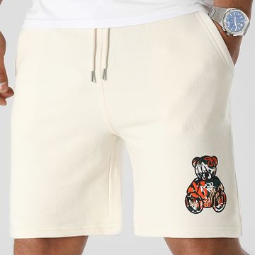 Teddy Yacht Club - Pantaloncini da jogging Essentials Art Series Arancione Beige Screziato