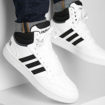 Adidas Originals - Hoops 3 Mid Sneakers GW3019 Cloud White Core Black