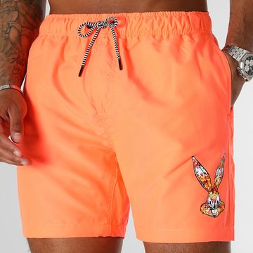 Looney Tunes - Pantaloncini da bagno Bugs Bunny Graff Arancione Fluo
