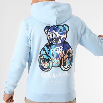 Teddy Yacht Club - Felpa con cappuccio Art Series Blue Sky Blue