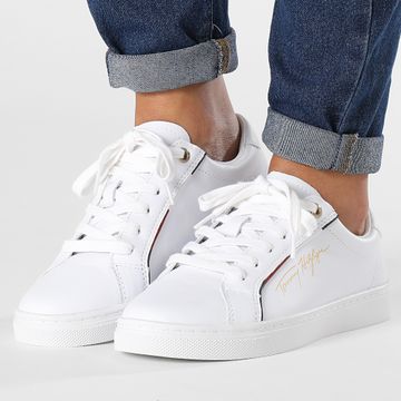 Tommy Hilfiger - Sneaker donna Signature 6322 Bianco