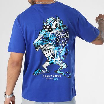 Looney Tunes - Tee Shirt Oversize Large Taz Graff Milano Royal Blue