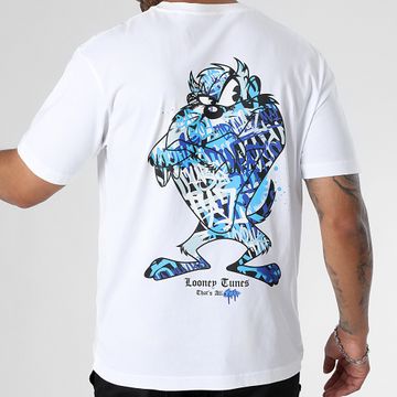 Looney Tunes - Tee Shirt Oversize Large Taz Graff Milano Bianco