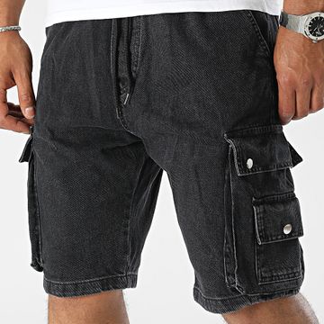 Black Industry - Pantaloncini Cargo Jean neri