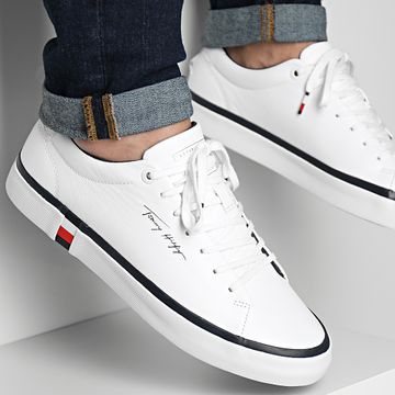 Tommy Hilfiger - Sneakers moderne Vulcan Corporate in pelle bianca 4922